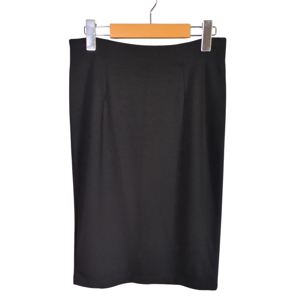 Eileen Fisher Black Elastic Waist Pencil Skirt Size XS